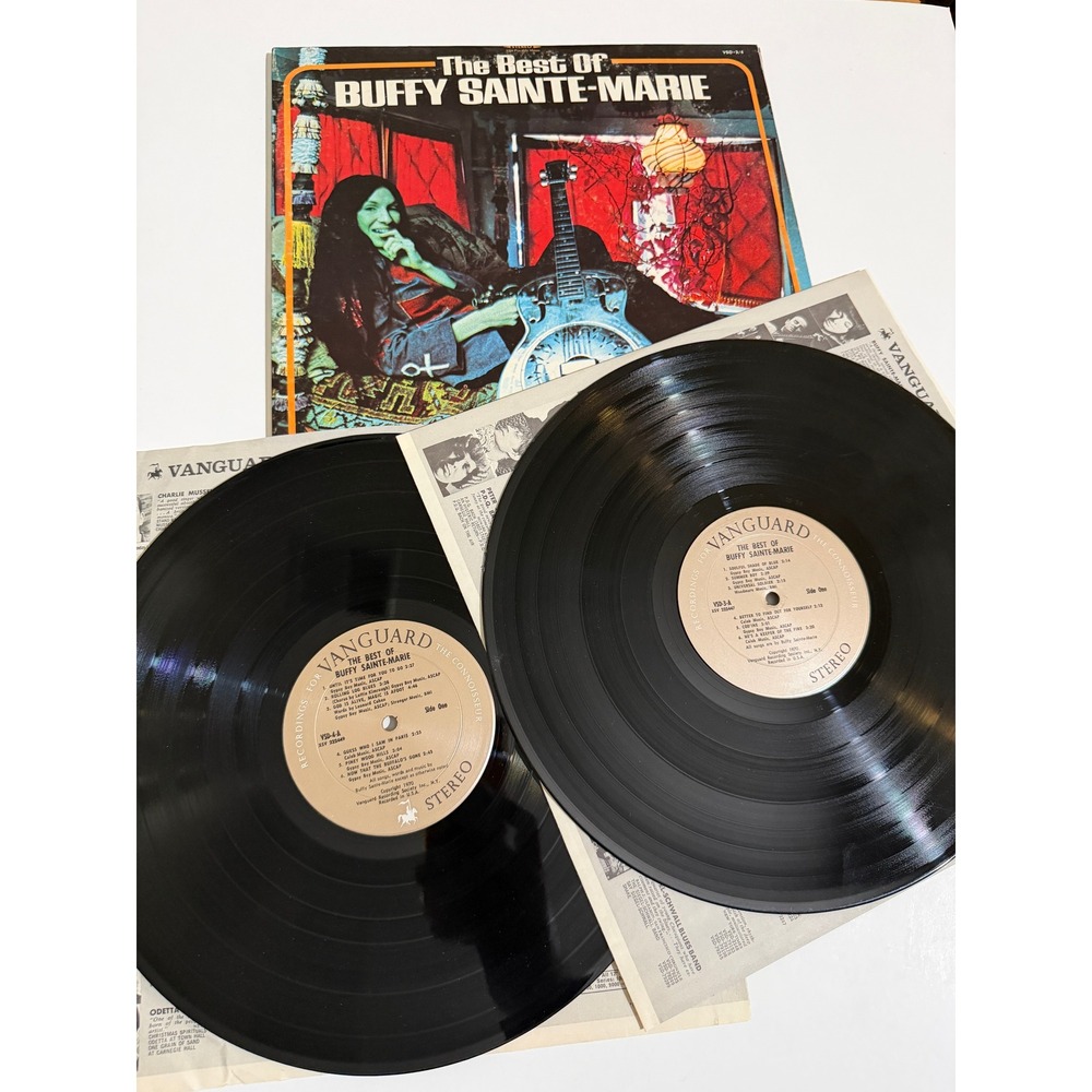 Buffy Sainte-Marie‎ The Best Of Vinyl 2LP Vanguard VSD 3/4 Folk Rock 1970 Stereo